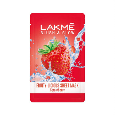 Lakmé Blush & Glow Kiwi Sheet Mask, 20 ml & Blush & Glow Strawberry Sheet Mask, 20 ml